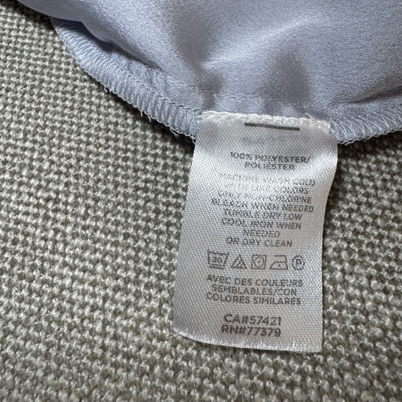 Ann Taylor Steel Blue Blouse Size L EUC - Picture 2 of 4